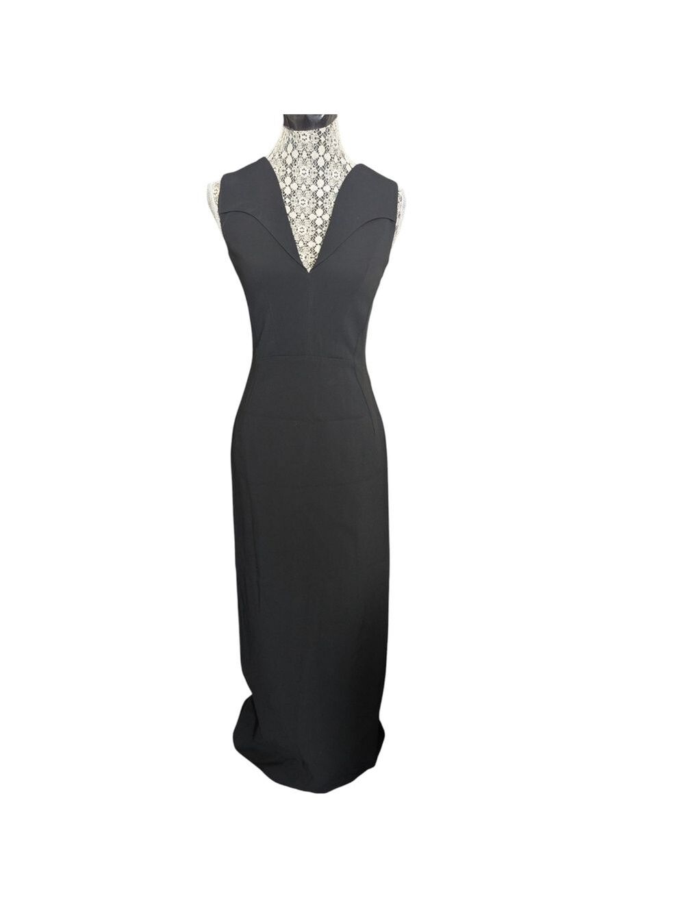 ANTONIO BERARDI Back Lace Tie Fitted Maxi Dress